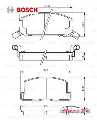 Achat de BOSCH 0 986 494 412 Kit de plaquettes de frein, frein à disque pas chères