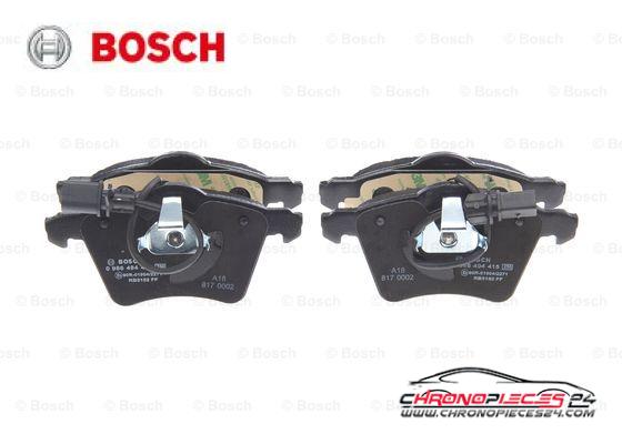 Achat de BOSCH 0 986 494 415 Kit de plaquettes de frein, frein à disque pas chères