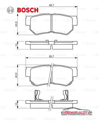 Achat de BOSCH 0 986 494 417 Kit de plaquettes de frein, frein à disque pas chères