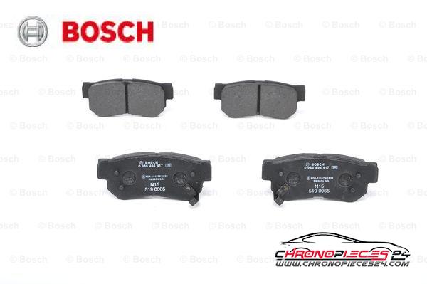 Achat de BOSCH 0 986 494 417 Kit de plaquettes de frein, frein à disque pas chères