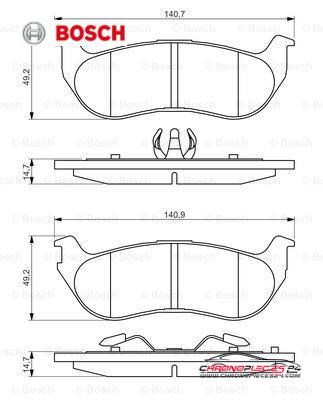 Achat de BOSCH 0 986 494 419 Kit de plaquettes de frein, frein à disque pas chères