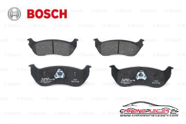 Achat de BOSCH 0 986 494 419 Kit de plaquettes de frein, frein à disque pas chères