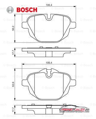 Achat de BOSCH 0 986 494 432 Kit de plaquettes de frein, frein à disque pas chères