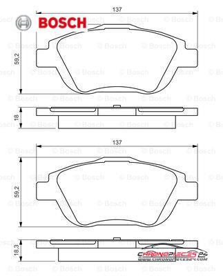 Achat de BOSCH 0 986 494 438 Kit de plaquettes de frein, frein à disque pas chères