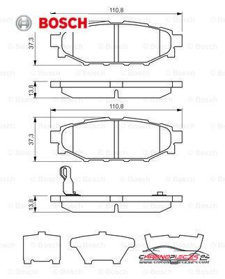 Achat de BOSCH 0 986 494 444 Kit de plaquettes de frein, frein à disque pas chères