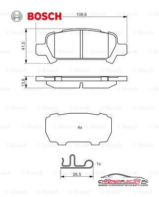 Achat de BOSCH 0 986 494 445 Kit de plaquettes de frein, frein à disque pas chères