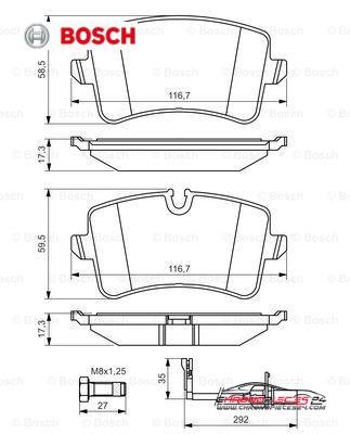 Achat de BOSCH 0 986 494 446 Kit de plaquettes de frein, frein à disque pas chères