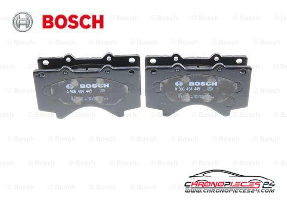 Achat de BOSCH 0 986 494 449 Kit de plaquettes de frein, frein à disque pas chères