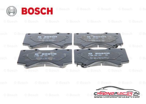 Achat de BOSCH 0 986 494 449 Kit de plaquettes de frein, frein à disque pas chères