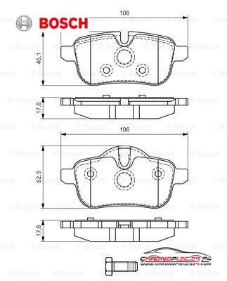 Achat de BOSCH 0 986 494 450 Kit de plaquettes de frein, frein à disque pas chères