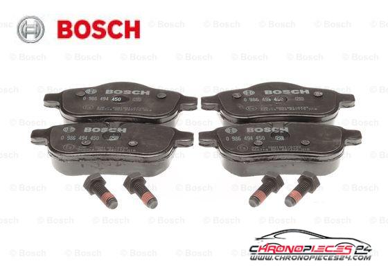 Achat de BOSCH 0 986 494 450 Kit de plaquettes de frein, frein à disque pas chères