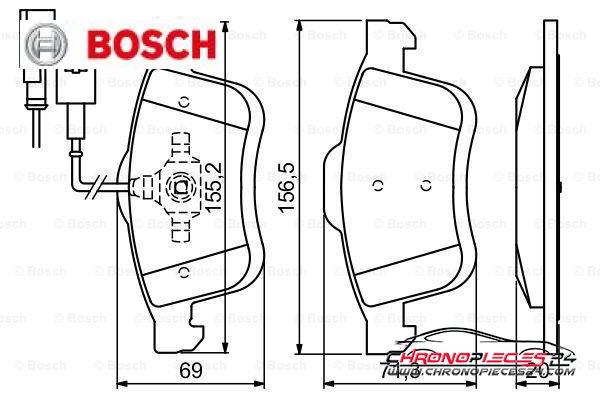 Achat de BOSCH 0 986 494 453 Kit de plaquettes de frein, frein à disque pas chères