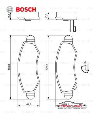 Achat de BOSCH 0 986 494 458 Kit de plaquettes de frein, frein à disque pas chères