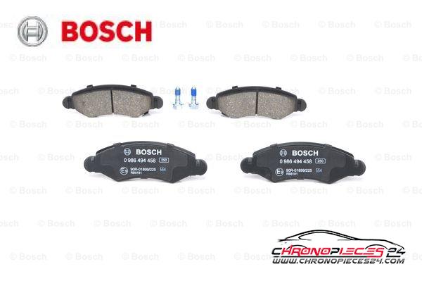 Achat de BOSCH 0 986 494 458 Kit de plaquettes de frein, frein à disque pas chères