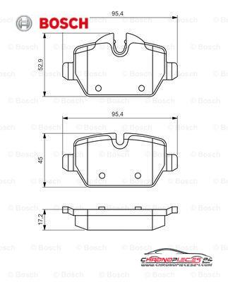 Achat de BOSCH 0 986 494 461 Kit de plaquettes de frein, frein à disque pas chères