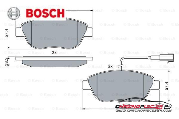 Achat de BOSCH 0 986 494 464 Kit de plaquettes de frein, frein à disque pas chères