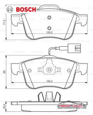 Achat de BOSCH 0 986 494 465 Kit de plaquettes de frein, frein à disque pas chères