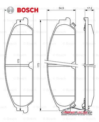 Achat de BOSCH 0 986 494 483 Kit de plaquettes de frein, frein à disque pas chères