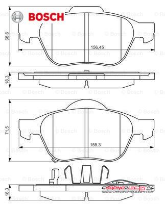 Achat de BOSCH 0 986 494 485 Kit de plaquettes de frein, frein à disque pas chères