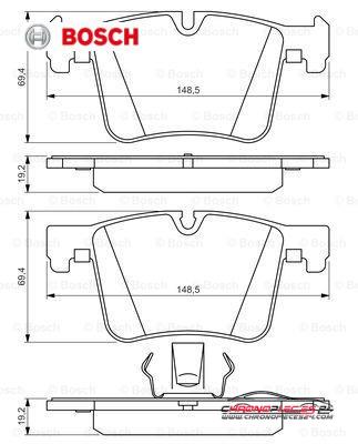 Achat de BOSCH 0 986 494 487 Kit de plaquettes de frein, frein à disque pas chères