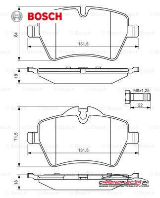 Achat de BOSCH 0 986 494 489 Kit de plaquettes de frein, frein à disque pas chères