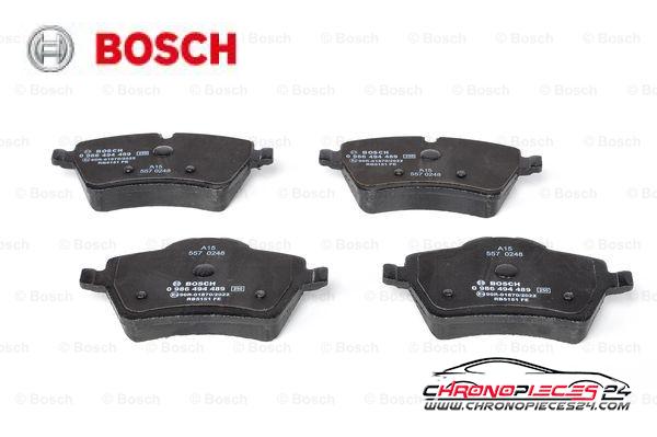 Achat de BOSCH 0 986 494 489 Kit de plaquettes de frein, frein à disque pas chères