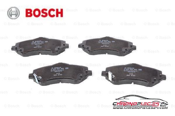 Achat de BOSCH 0 986 494 493 Kit de plaquettes de frein, frein à disque pas chères