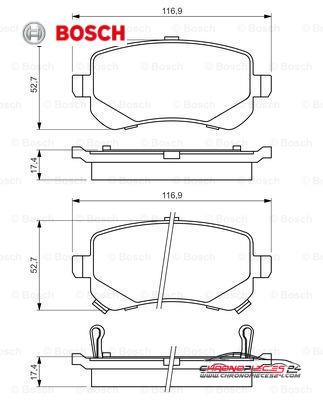 Achat de BOSCH 0 986 494 496 Kit de plaquettes de frein, frein à disque pas chères