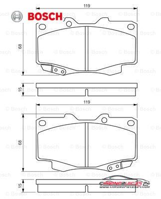 Achat de BOSCH 0 986 494 497 Kit de plaquettes de frein, frein à disque pas chères