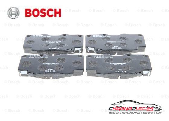 Achat de BOSCH 0 986 494 497 Kit de plaquettes de frein, frein à disque pas chères