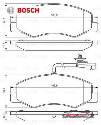 Achat de BOSCH 0 986 494 499 Kit de plaquettes de frein, frein à disque pas chères