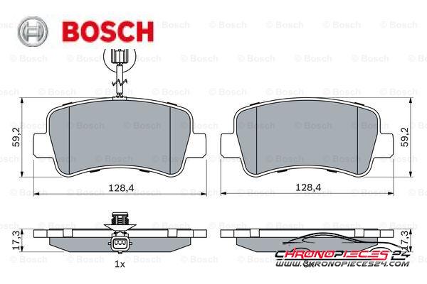 Achat de BOSCH 0 986 494 500 Kit de plaquettes de frein, frein à disque pas chères