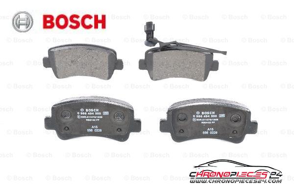 Achat de BOSCH 0 986 494 500 Kit de plaquettes de frein, frein à disque pas chères