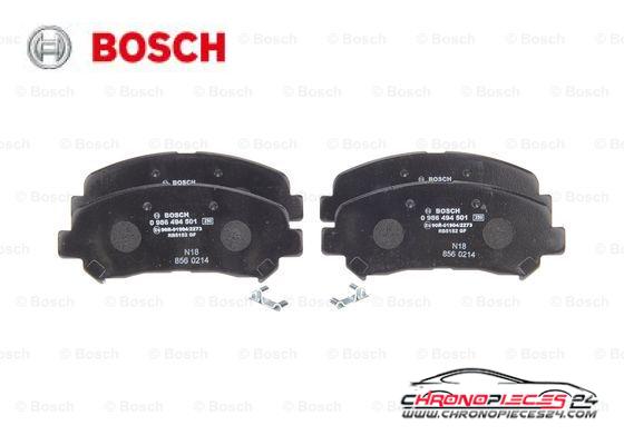 Achat de BOSCH 0 986 494 501 Kit de plaquettes de frein, frein à disque pas chères