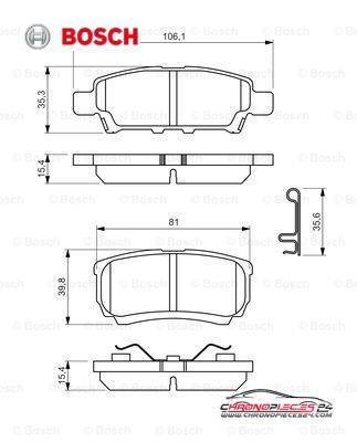 Achat de BOSCH 0 986 494 502 Kit de plaquettes de frein, frein à disque pas chères