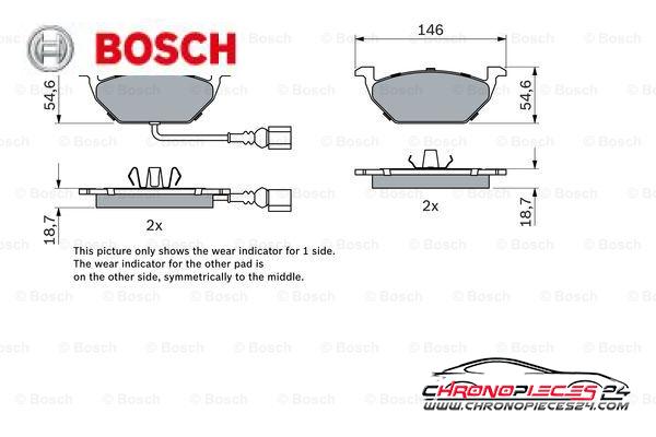 Achat de BOSCH 0 986 494 524 Kit de plaquettes de frein, frein à disque pas chères