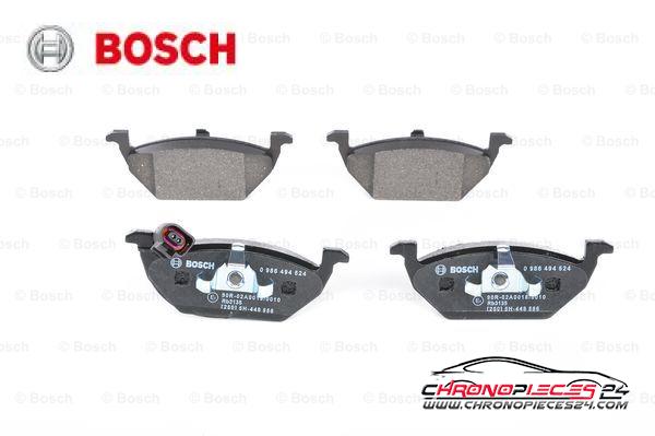 Achat de BOSCH 0 986 494 524 Kit de plaquettes de frein, frein à disque pas chères