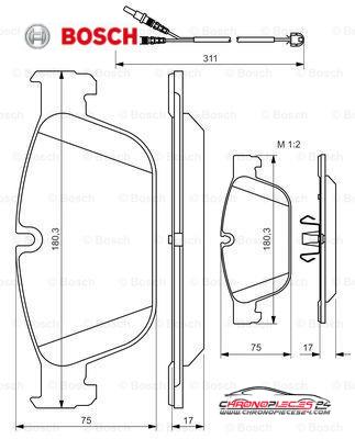 Achat de BOSCH 0 986 494 526 Kit de plaquettes de frein, frein à disque pas chères