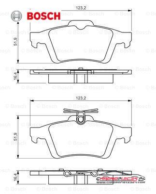 Achat de BOSCH 0 986 494 528 Kit de plaquettes de frein, frein à disque pas chères