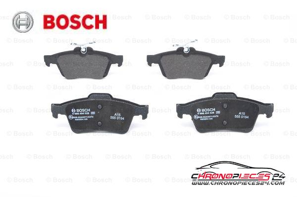 Achat de BOSCH 0 986 494 528 Kit de plaquettes de frein, frein à disque pas chères