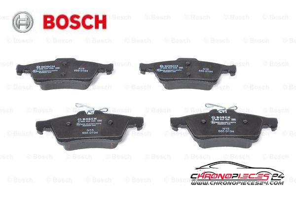 Achat de BOSCH 0 986 494 528 Kit de plaquettes de frein, frein à disque pas chères