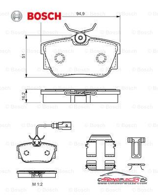 Achat de BOSCH 0 986 494 529 Kit de plaquettes de frein, frein à disque pas chères