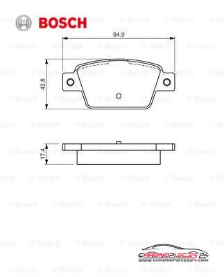 Achat de BOSCH 0 986 494 536 Kit de plaquettes de frein, frein à disque pas chères