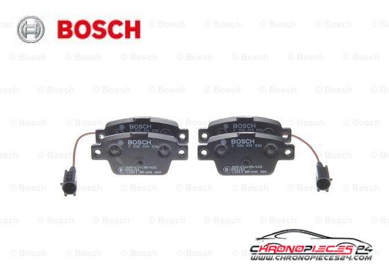 Achat de BOSCH 0 986 494 536 Kit de plaquettes de frein, frein à disque pas chères