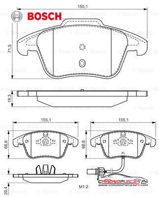 Achat de BOSCH 0 986 494 538 Kit de plaquettes de frein, frein à disque pas chères