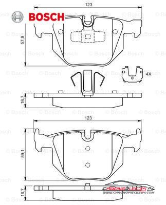 Achat de BOSCH 0 986 494 540 Kit de plaquettes de frein, frein à disque pas chères