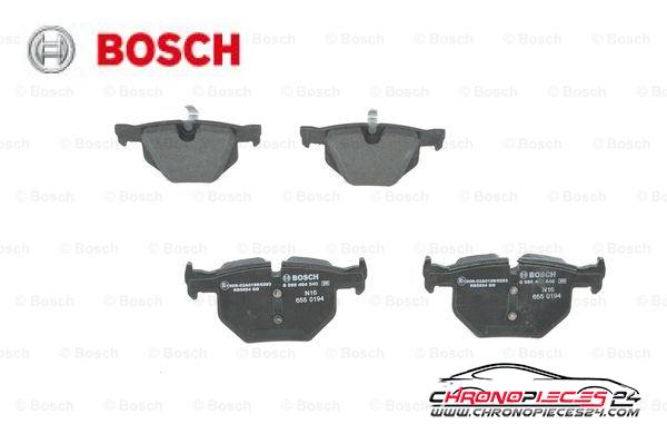 Achat de BOSCH 0 986 494 540 Kit de plaquettes de frein, frein à disque pas chères