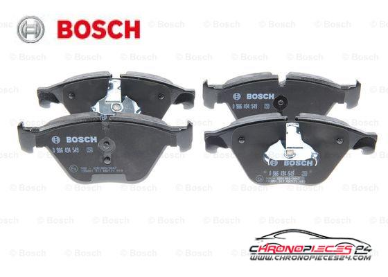 Achat de BOSCH 0 986 494 549 Kit de plaquettes de frein, frein à disque pas chères