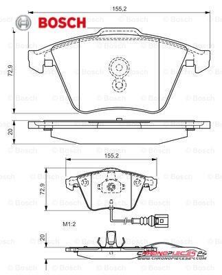 Achat de BOSCH 0 986 494 550 Kit de plaquettes de frein, frein à disque pas chères