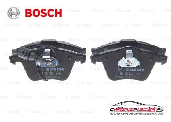 Achat de BOSCH 0 986 494 550 Kit de plaquettes de frein, frein à disque pas chères